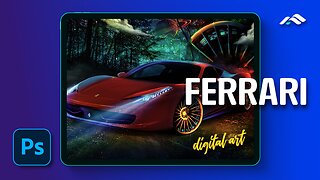 Art Digital - FERRARI 🚘 | Photoshop Manipulation #shorts