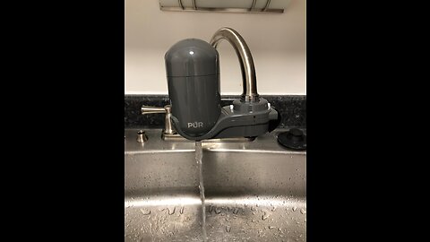 PUR PLUS Faucet Mount Water Filtration System, Gray – Vertical Faucet Mount for Crisp, Refreshi...