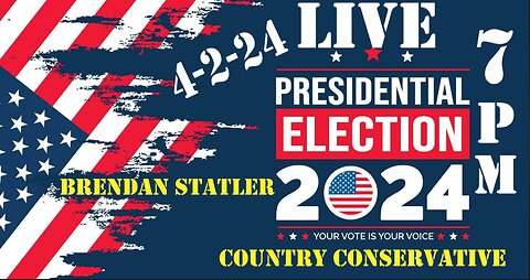 JOIN ME FOR LIVE ELECITON RESULTS ON APRIL 2ND 2024 @ 7PM EST JOIN ME IN CHAT FOR QUESTION & ANSWERS