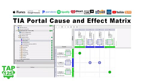 TIA Portal Cause and Effect Matrix