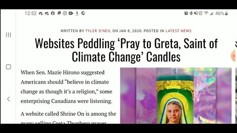 Stop Climate Change! Pray to St. Greta and Receive a Miraculous Sign in return!