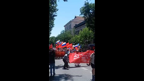 The immortal regiment tribute in Madrid