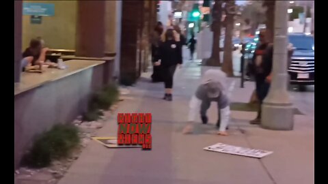 INSTANT KARMA! Masked Maniac Attacks Mask Protester outside Whole Foods - FALLS