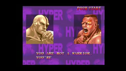 Hyper Street Fighter 2 Nerf AI (PS2) - Sagat (Super) - Hardest - No Continues