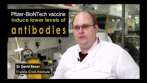 Dr David Bauer: Pfizer vaccine produces fewer key antibodies 04/06/2021