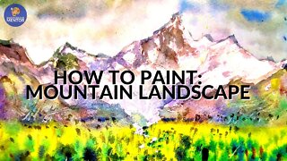 How To Paint Mountains with Watercolor | Beginners Watercolor Painting