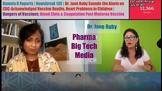 Dr. Jane Ruby- Urgent alarm on vaccine deaths, heart issues, clots in children - 8-7-21