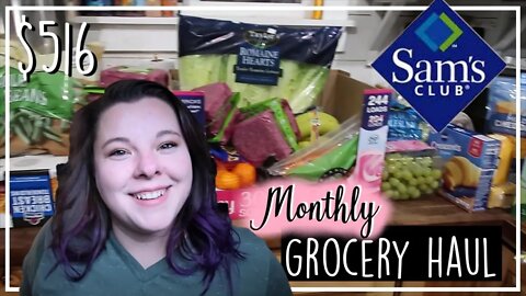 An Entire Month of Groceries//Family of 4 //Sam's Club and Harps Grocery