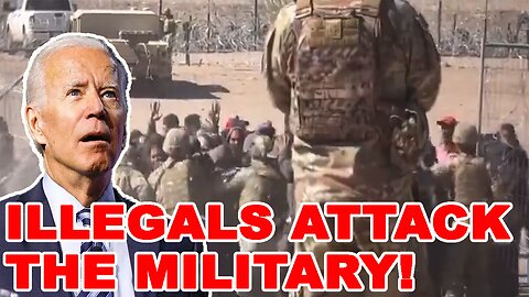 SHOCKING video shows ILLEGAL ALIENS RIOTING and ATTACKING Texas Military as they STORM THE BORDER!