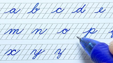 How to write English cursive writing a to z | Small letters abcd | English handwriting | Alphabet