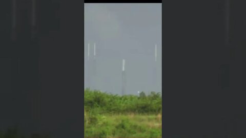 Rainbow sweeps past Space X launchpad #shorts #spacex #rainbow