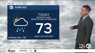 Detroit Weather: Morning rain; becoming sunny in the afternoon