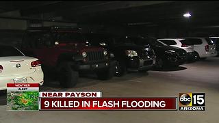 Flash flood stretched 40 feet near Payson