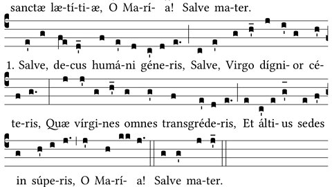 Salve Mater misericordiae - Hail, Mother of mercy
