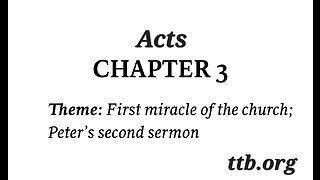 Acts Chapter 3 (Bible Study)