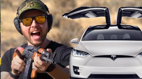 50 Cal vs Tesla #shorts