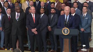 Joe Biden is Back from Vacation, older than ever, welcoming the Houston Astros to the White House