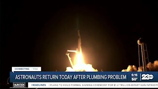 Astronauts return after International Space Station plumbing problem