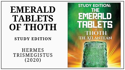 Emerald Tablets of Thoth: Study Edition (2020) Hermes Trismegistus