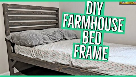 DIY Farmhouse Twin Bed Frame