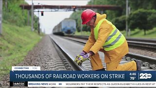 Thousands of railroad workers on strike