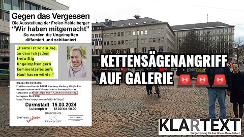 FLEXANGRIFF VON ANTIDEMOKRATEN AUF DIE GALERIE "GEGEN DAS VERGESSEN" IN DARMSTADT