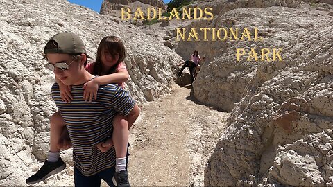 Exploring a ravine in the Badlands