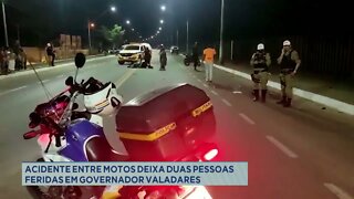 Acidente entre motos deixa duas pessoas feridas em Valadares