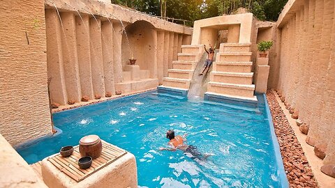 90 Days Built Underground Temple Tunnel and Water Slide Pool