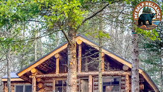 Chinking and Wood Trim, Building a Log Cabin Alone in the Wilderness, Episode 30