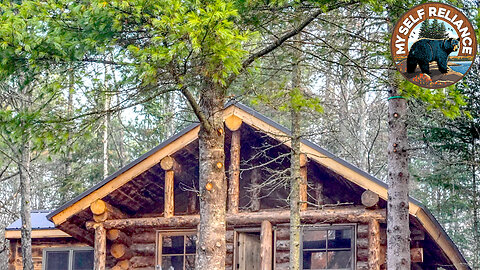 Chinking and Wood Trim, Building a Log Cabin Alone in the Wilderness, Episode 30