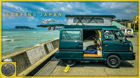 Japan Surf Van Tour of Shonan Beaches during a Typhoon
