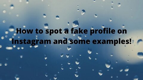 How to Spot a Fake Scammer Profile on Instagram!