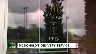 McDonald's partners with Uber for delivery service