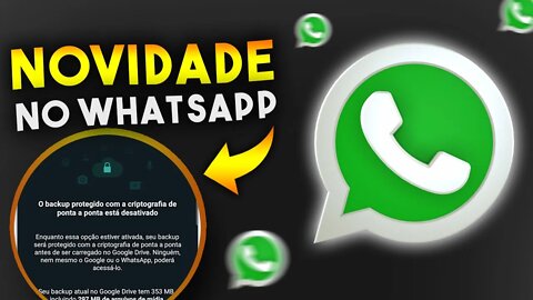 Como COLOCAR SENHA em BACKUP DE CONVERSAS do WHATSAPP (Nova função oficial!)