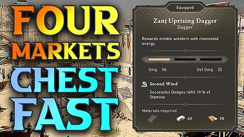 Four Markets Chest AC Mirage - Overpowered Zanj Uprising dagger Location