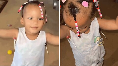 Naughty Kid Turns Lollypops Into Armpit Accessories