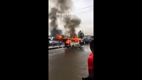 Minibus firing in Addis Ababa Ethiopia