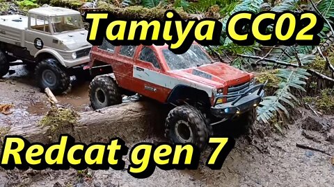 Tamiya CC02 & Redcat Gen 7 wet trail