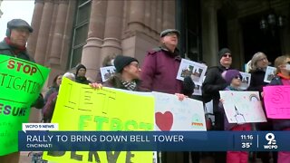 Rally to bring down First Lutheran Church's bell tower