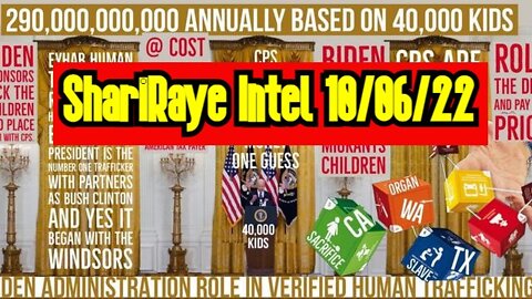 New ShariRaye October Intel: Biden Human Trafficking - 40,000 Kids - CPS