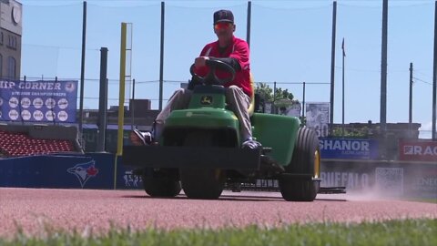 The unsung heroes of the ballpark: Bisons grounds crew work hard year-round