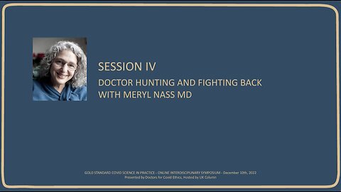 Dr. Meryl Nass - Doctor Hunting and Fighting Back