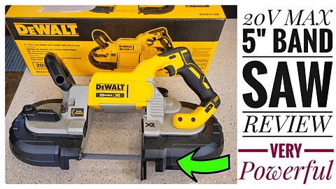 DEWALT® 20V MAX Band Saw 5" Cut Review Very Powerful!!! DCS374