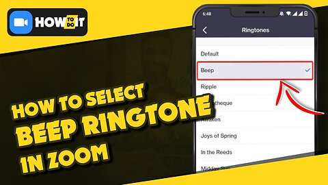 How to select bip ringtone on zoom