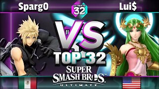 ULTIMATE 32 Top 32 - Sparg0 (Cloud) vs. Lui$ (Palutena) - Smash Ultimate