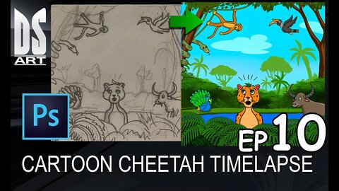 Cartoon Cheetah Part 10 Timelapse
