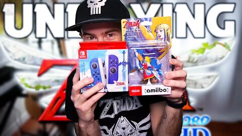 Zelda Skyward Sword HD Joy Cons and Zelda Loftwing amiibo Unboxing!