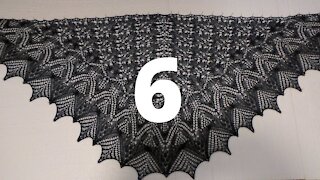 Lacy Triangular Shawl Knitting Pattern Part 6 (the last one)