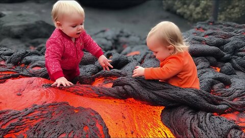 Toddlers playing with Lava!